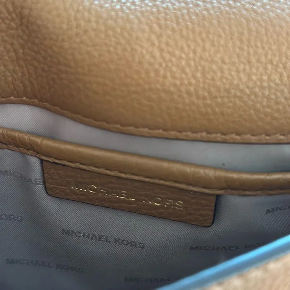 Michael Kors Tan Pebbled Leather Crossbody Bag - Picture 2 of 5
